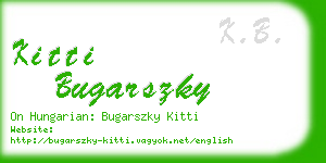 kitti bugarszky business card